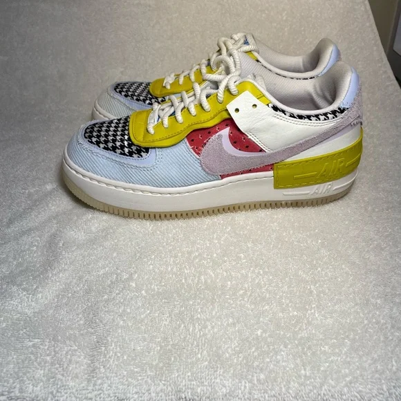Nike Airforce 1 patchwork sneakers women’s 8.5 - Picture 2 of 7